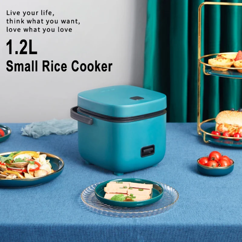 

1.2L Cute Mini Rice Cooker Portable 1-2 Person Porridge Soup Fast Cooking Small Single Kitchen Household Appliances
