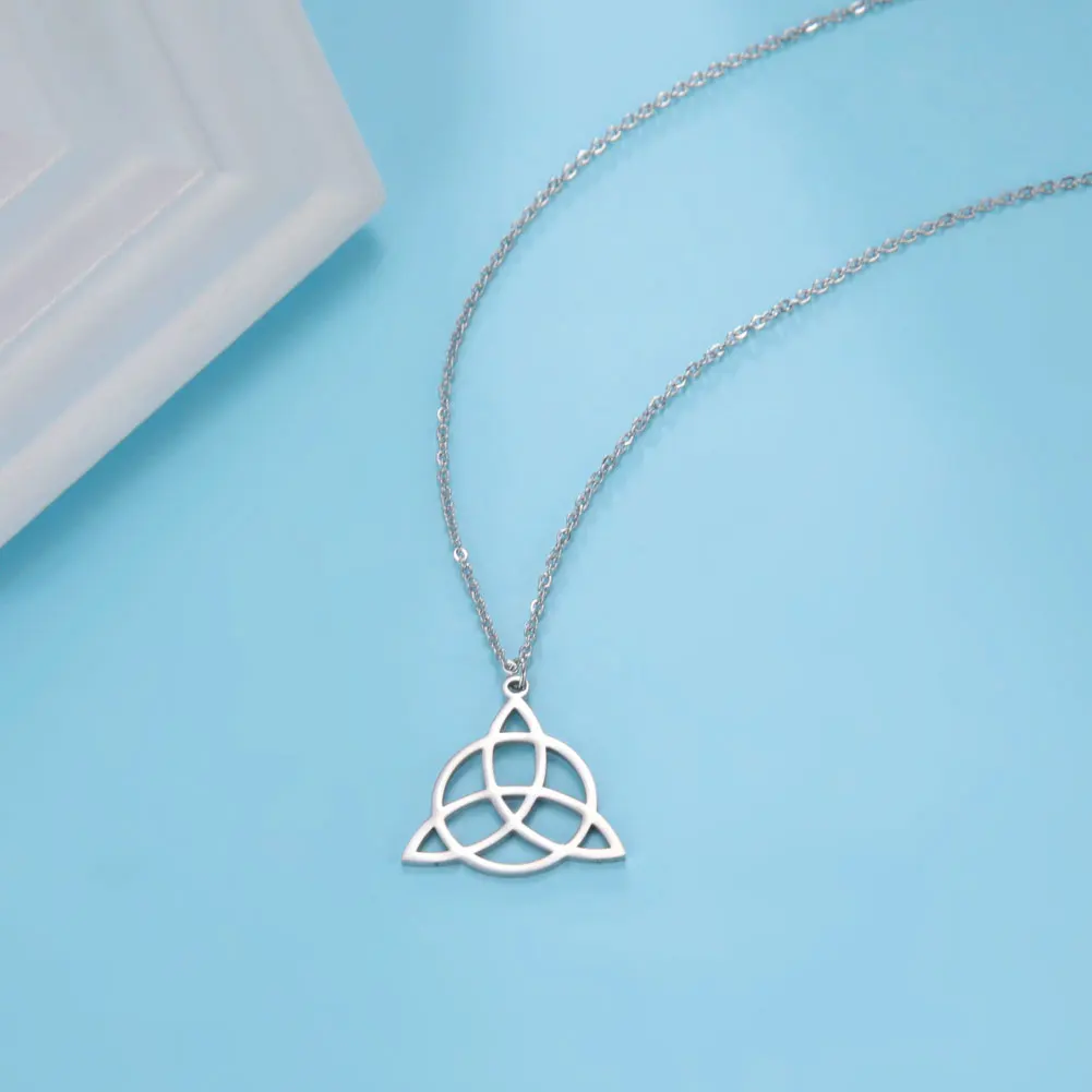 Skyrim Viking Irish Celtics узел кулон ожерелье для женщин амулет Triquetra цепи ожерелья s