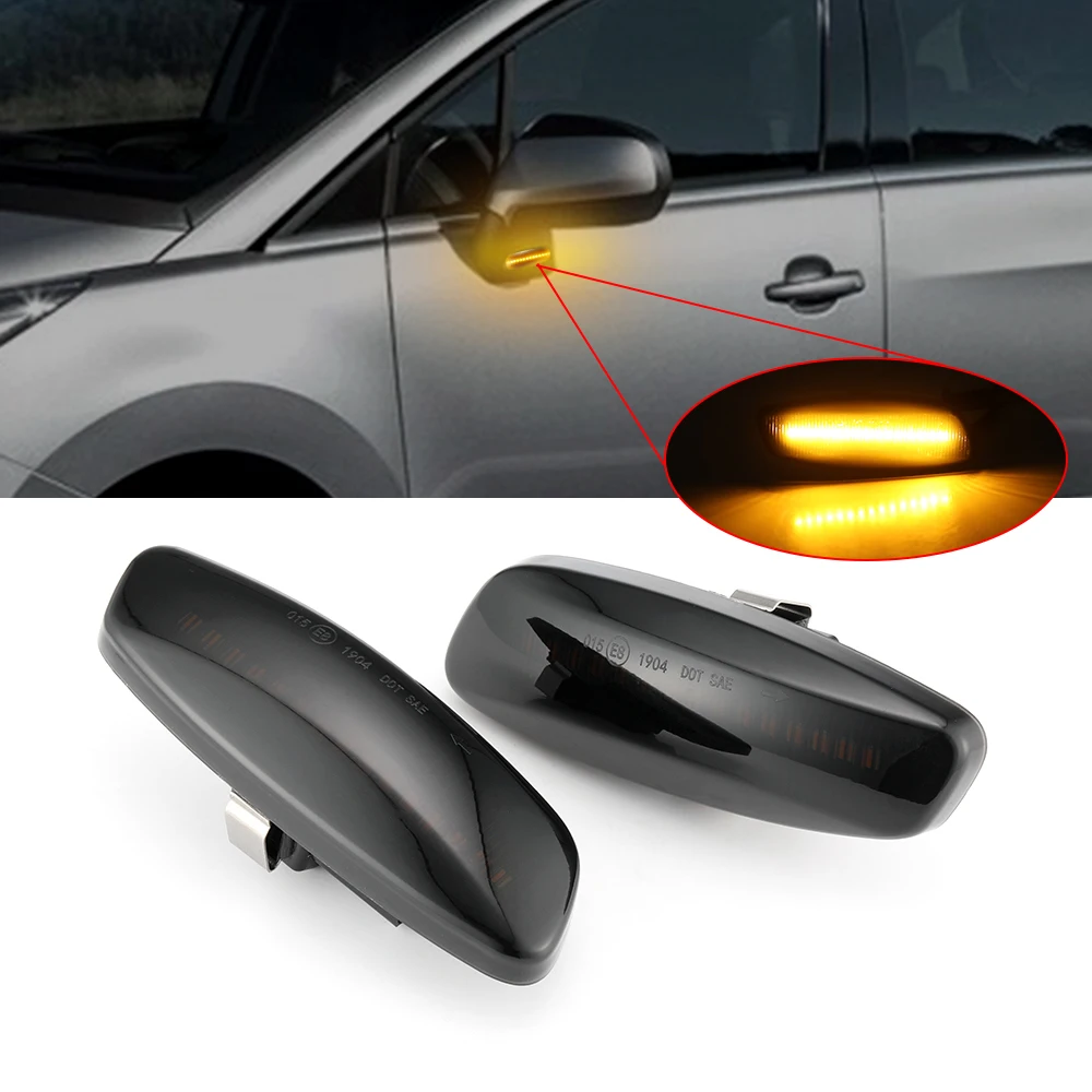 Динамический светодиодный боковой габаритный фонарь сигнала мигалка для Peugeot 207