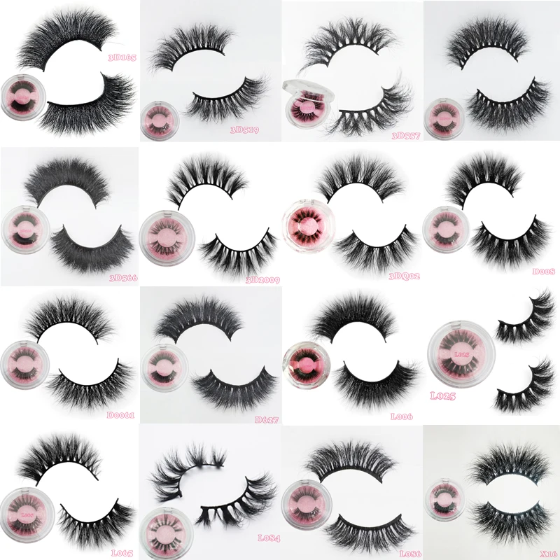 3D норки Многоразовые Накладные ресницы розовое золото блестящая круглая