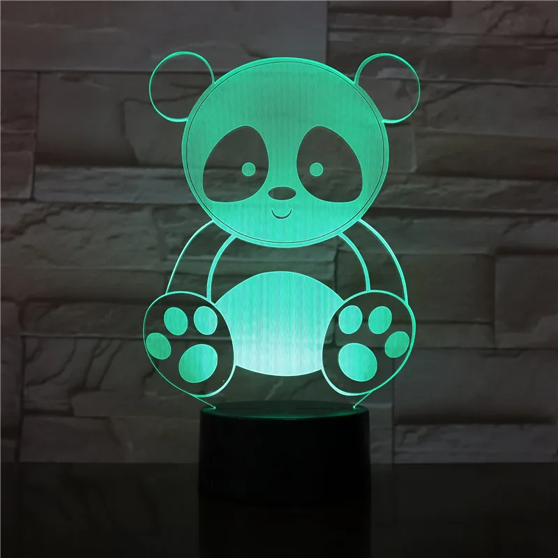 

Cute Panda 3D Night Light Creative Electric 3D Night Lamp 7 Color changing USB touch Table Lamp For Kid's BirthGift 3201