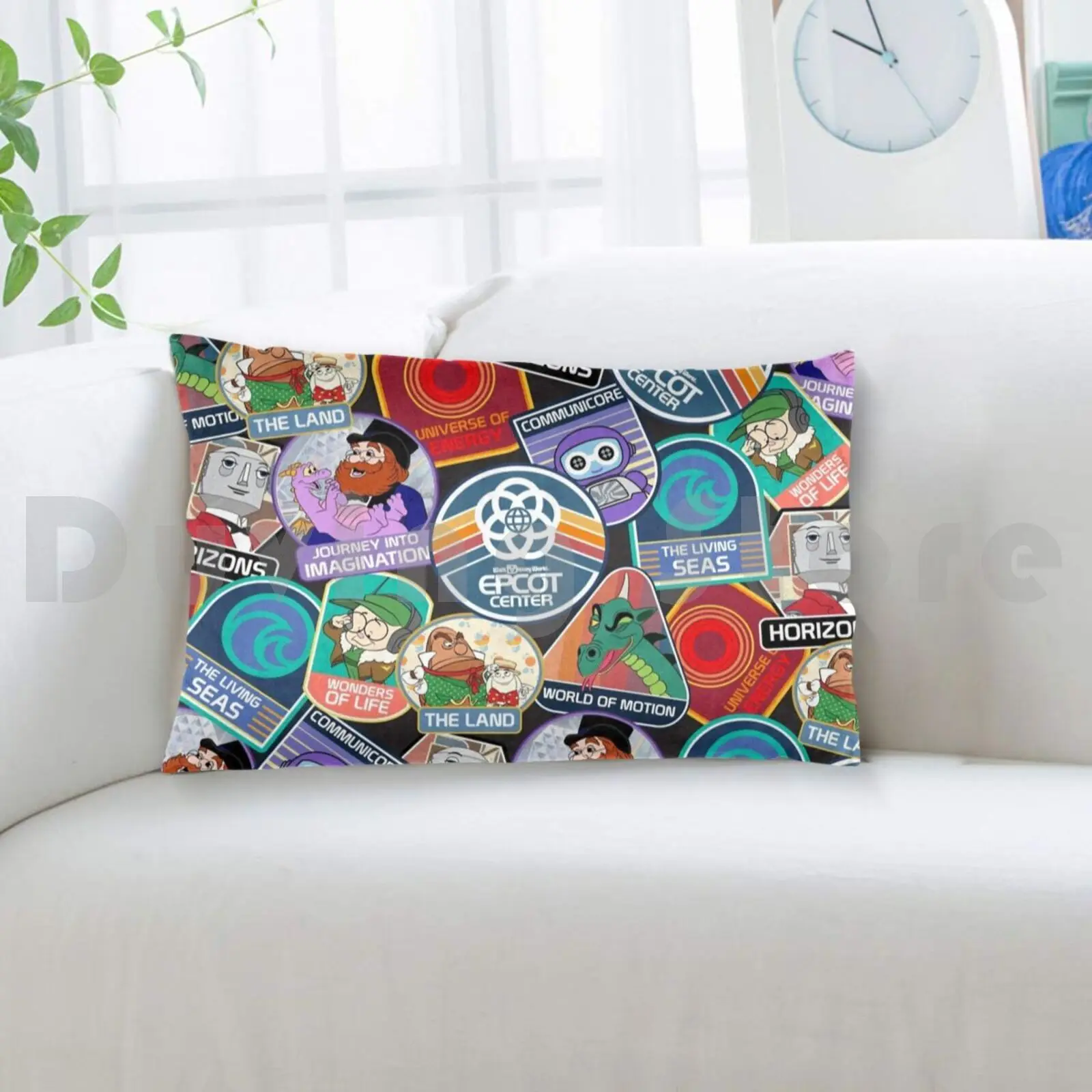 Центр BadgesPillow чехол Figment Horizon Cranium Command Buzzy World Of Motion Journey in