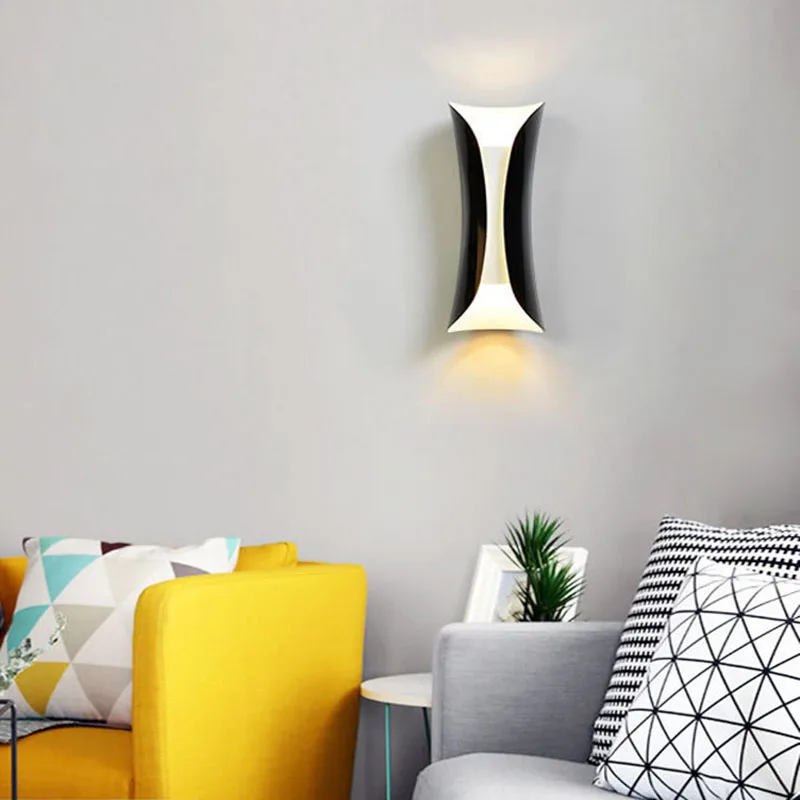 Современная Минималистичная металлическая настенная лампа настенный