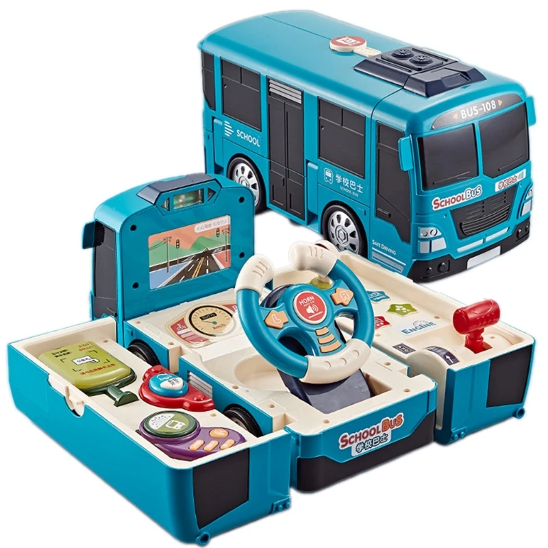 

Eletric Simulation Steering Wheel Bus Toy with Light Sound Children Kids Musical Educational Copilot Stroller Steering Wheel