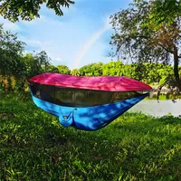 Outdoor Camping Light Mosquito Net Hammock Parachute Cloth Shade Hammock Family Outing Single Double Swing Off The Ground Tent