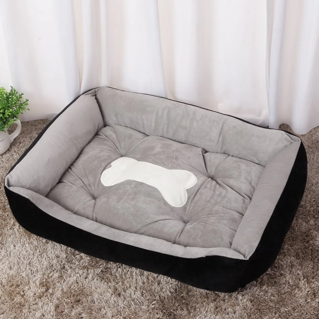 

Bone Pet Bed Warm Pet bed linen For Small Medium Large Dog Soft Pet Bed For Dogs Washable House For Cat Puppy Cotton Kennel Wash