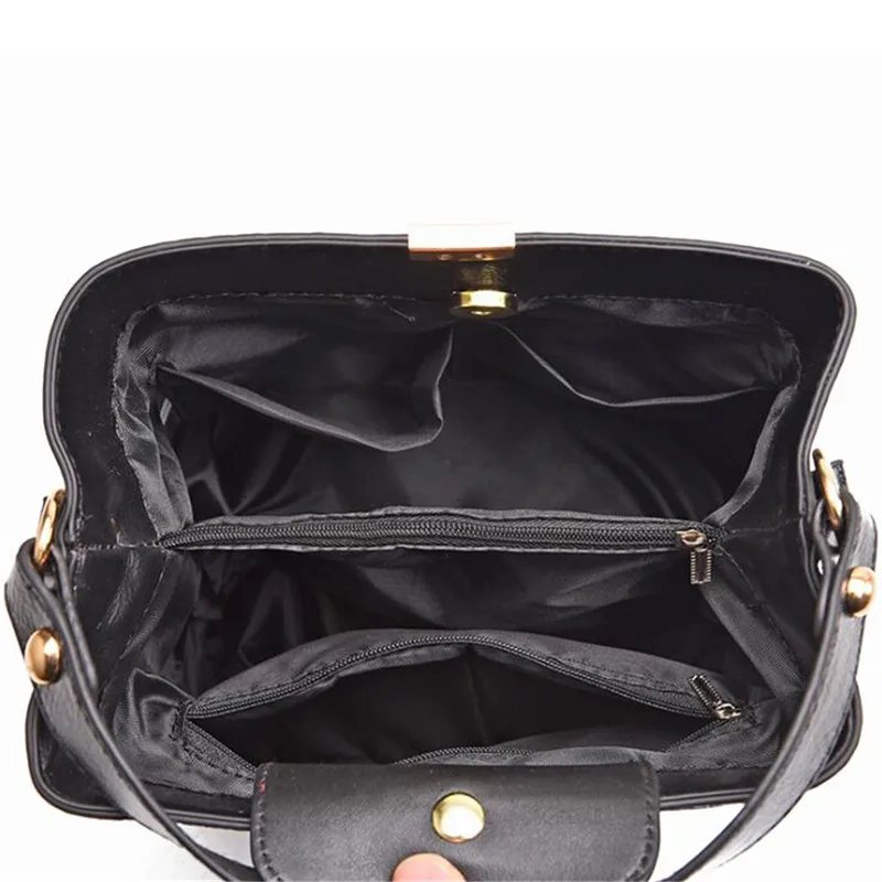 

Retro Alligator Bucket Bags Women Crocodile Pattern Handbag Capacity Casual Crocodile Shoulder Messenger Bags Ladies PU Purse