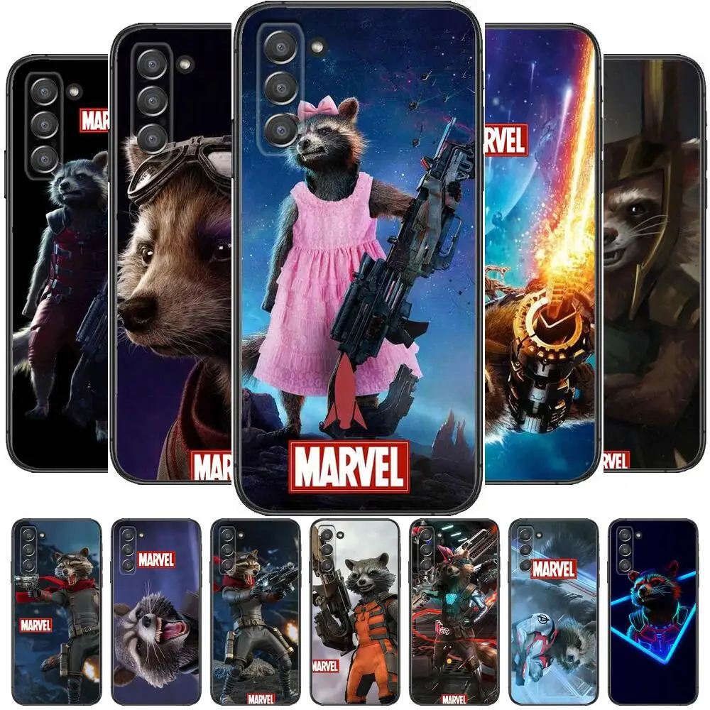 

Marvel Rocket Raccoon Phone cover hull For SamSung Galaxy S8 S9 S10E S20 S21 S5 S30 Plus S20 fe 5G Lite Ultra black soft case