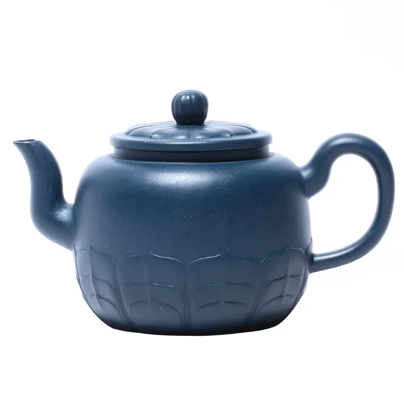 

Zhimingjia pure handmade raw purple clay teapot Yixing boutique Buddha lotus teapot online business