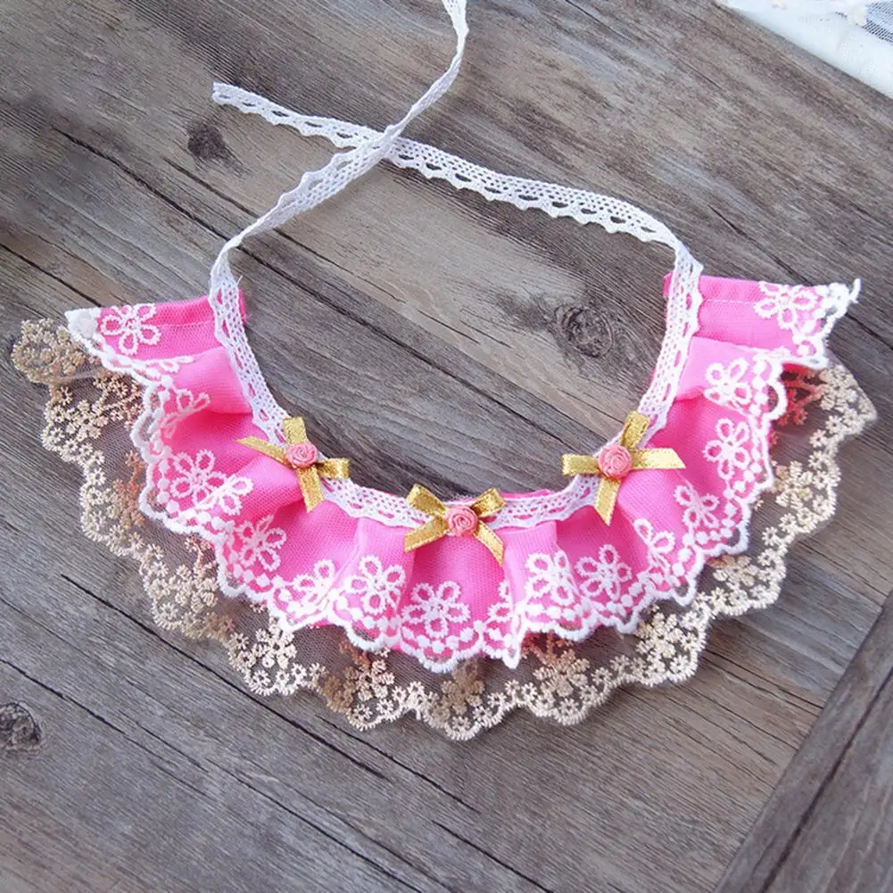 

Pet Bib Eye-catching Lovely Dog Cat Necklace Saliva Bib Puppy Bandana Excellent