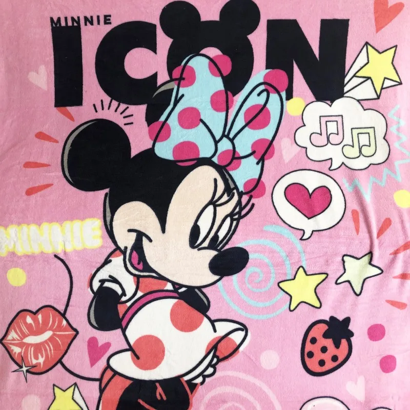 Дисней мультфильм горошек Минни Маус мягкое фланелевое одеяло пледы для девочек