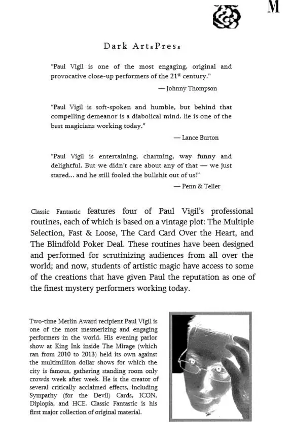 

Classic Fantastic by Paul Vigil Magic Tricks