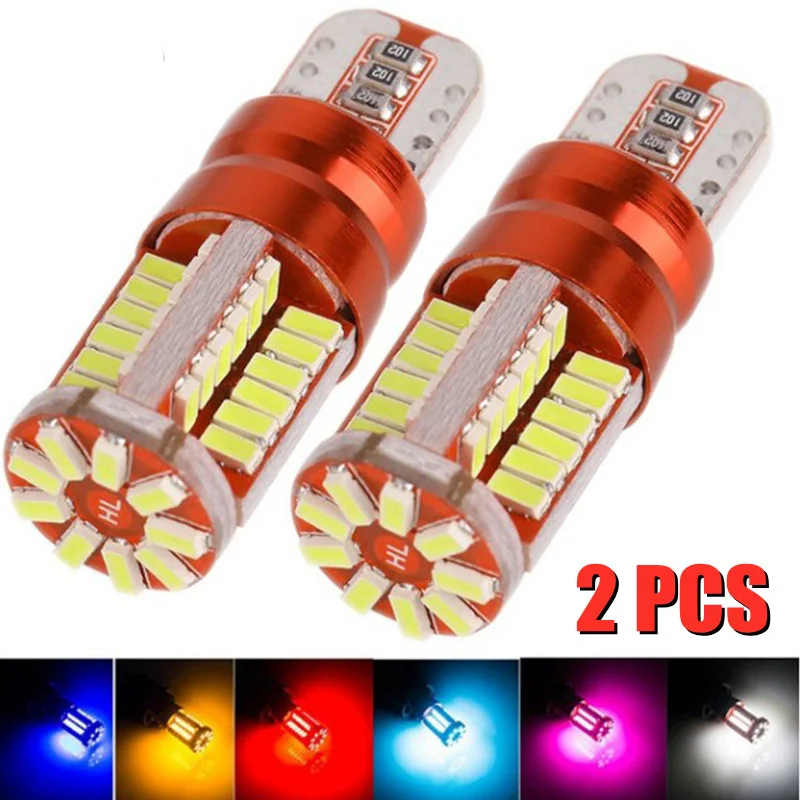 

2 шт., автомобисветильник светодиодные лампы T10 W5W 3014 57SMD