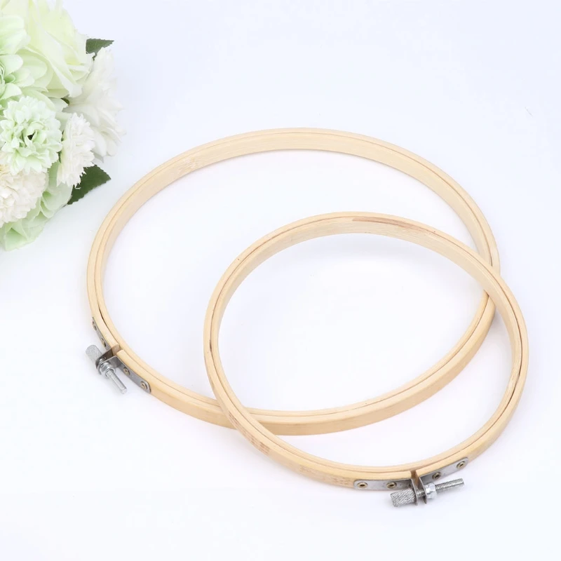 13-34cm Bamboo Wooden Cross Stitch Machine Embroidery Hoop Ring Sewing Craft DIY Z07 Drop Shipping | Дом и сад