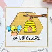 little bee un bee lievable metal cutting diescoordinating stamps for scrapbooking craft die cut card making embossing stencil