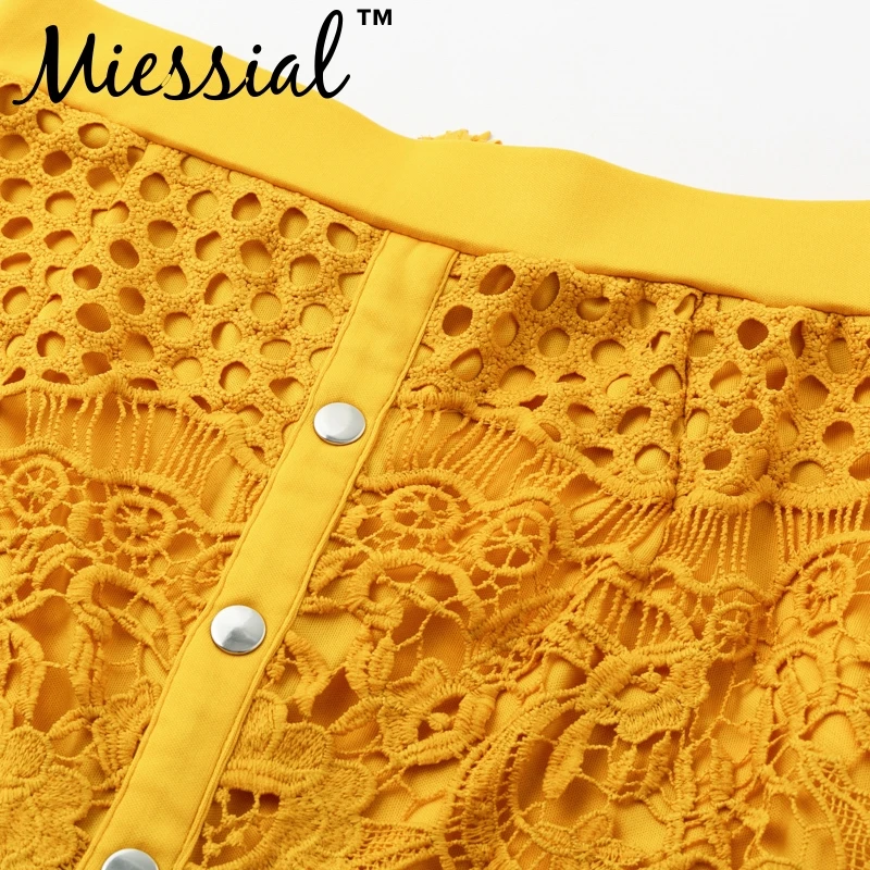 Miessial, сексуальный костюм из двух частей, кружевное, облегающее, желтое платье, женское, белое, с отверстиями, Осенние, женские, вечерние, для клуба, элегантное, макси платье, зима