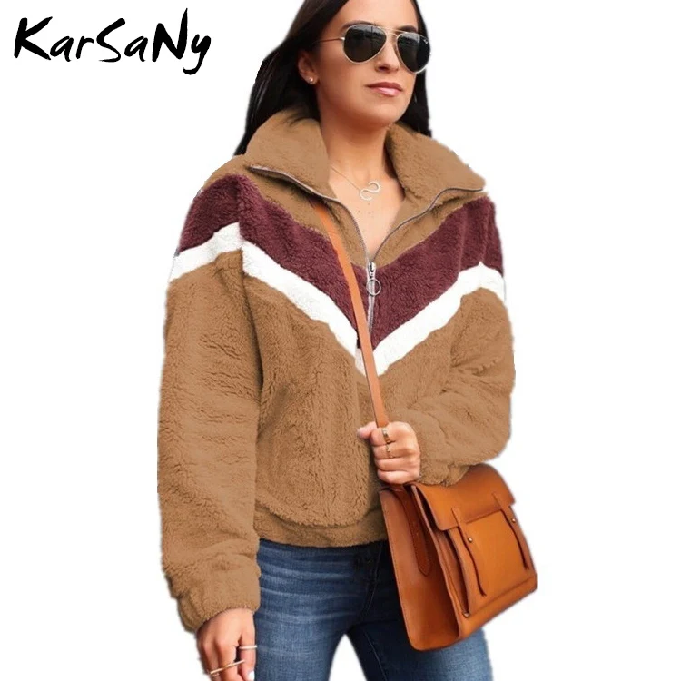 Dark Camel KarSaNy, Женская толстовка, Теплый Зимний пуловер, свитшоты для женщин, s размера плюс, половина молнии, Теплая Флисовая Толстовка для женщин, большой размер - Цвет: Dark Camel