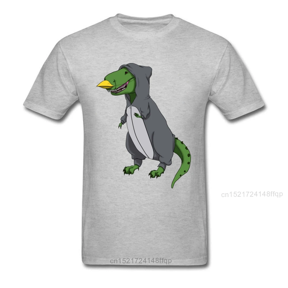 Костюм динозавра в пингвине 2018 забавная мужская серая футболка хлопковый топ с