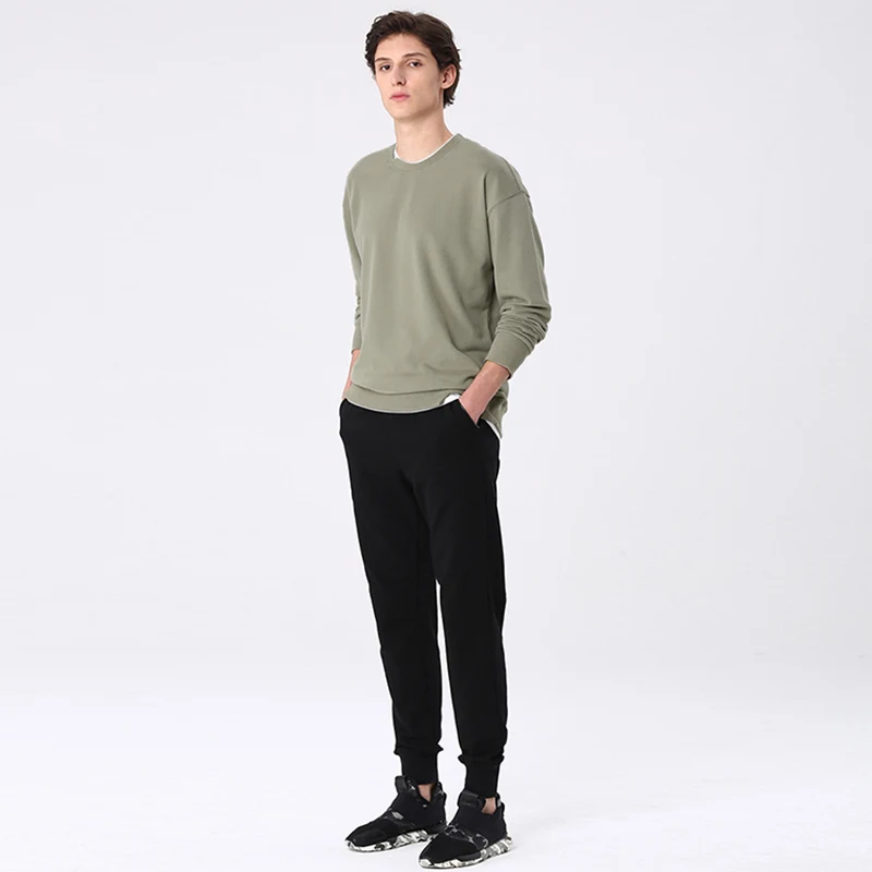 Мужская повседневная хлопковая толстовка с круглым вырезом | одежда