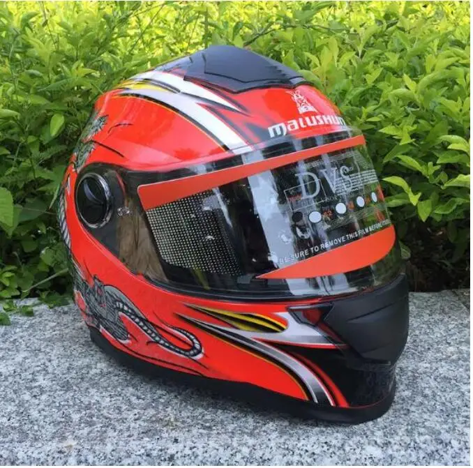Ma Lushun двойной объектив мотоцикл полный лицо четыре сезона велосипедный шлем