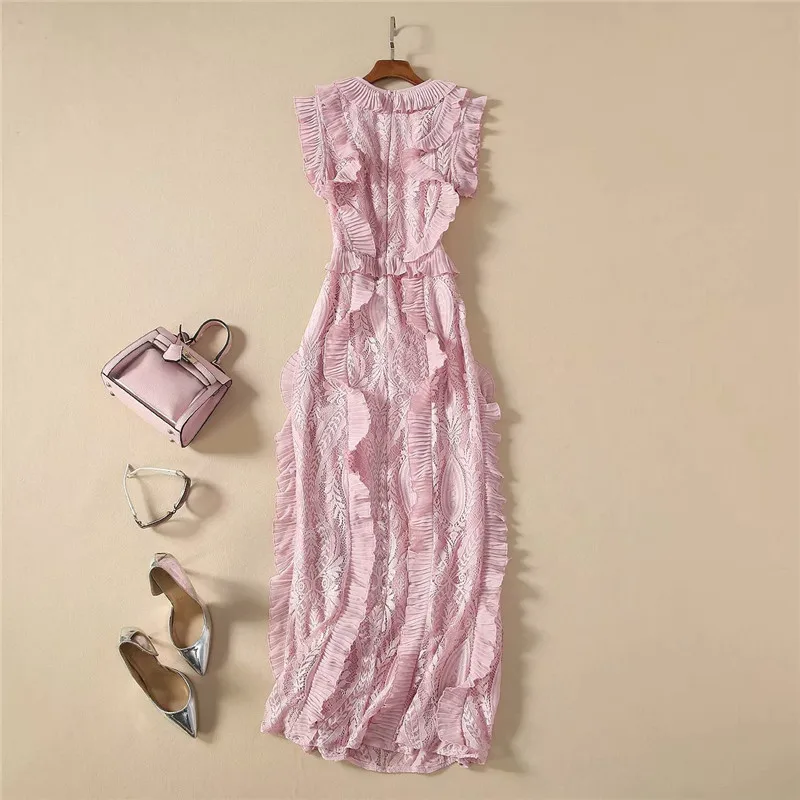 Женское шифоновое платье без рукавов Элегантное Длинное Платье составного кроя