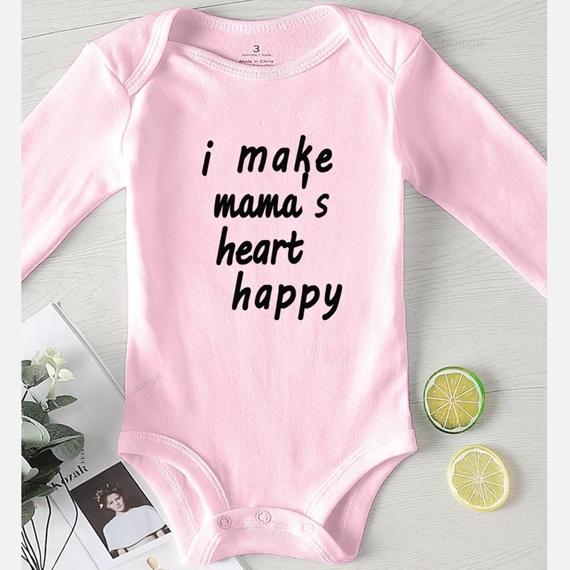 Комбинезоны для младенцев с принтом Сердце мамы детский осенний комбинезон