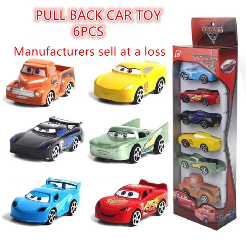 Manufacturers Sell At A Loss High Quality Plastic Car Toy 6 pcs Children's Pull Back Toy Car Model Toys kids Gift
