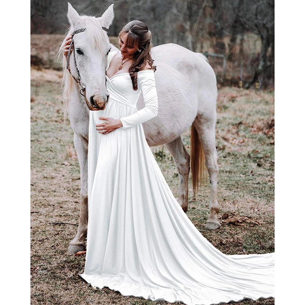 Кружевное платье для беременных с v образным вырезом реквизит фотосъемки длинные