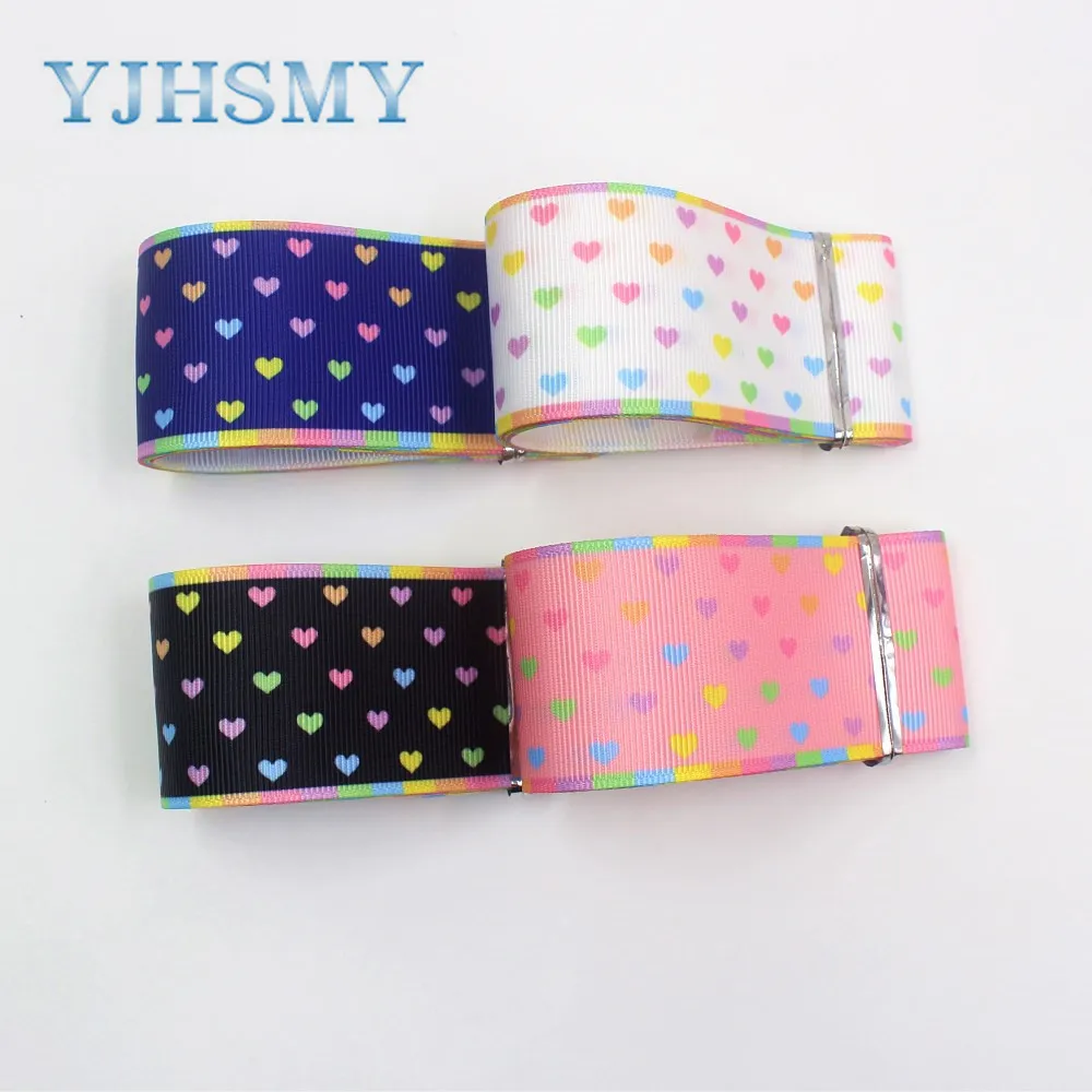 

I-19817-1946,38 mm 5 Yard Love printed grosgrain ribbon, 10 years DIY hair bow wedding holiday family party birthday decoration