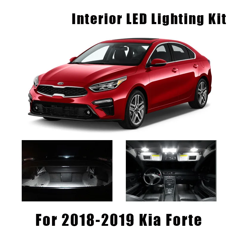 Светодиодный светильник для чтения салона автомобиля 11 ламп белый 2018 2019 Kia Forte без