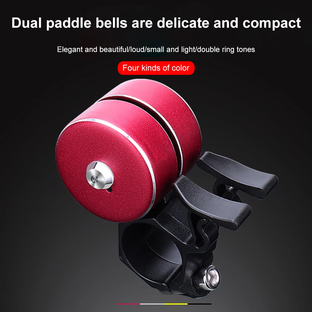 

Bicycle Bell Double Ring Loud Horn Aluminum Alloy Handlebar Bell for Mountain Bikes Folding Bike Road Bike