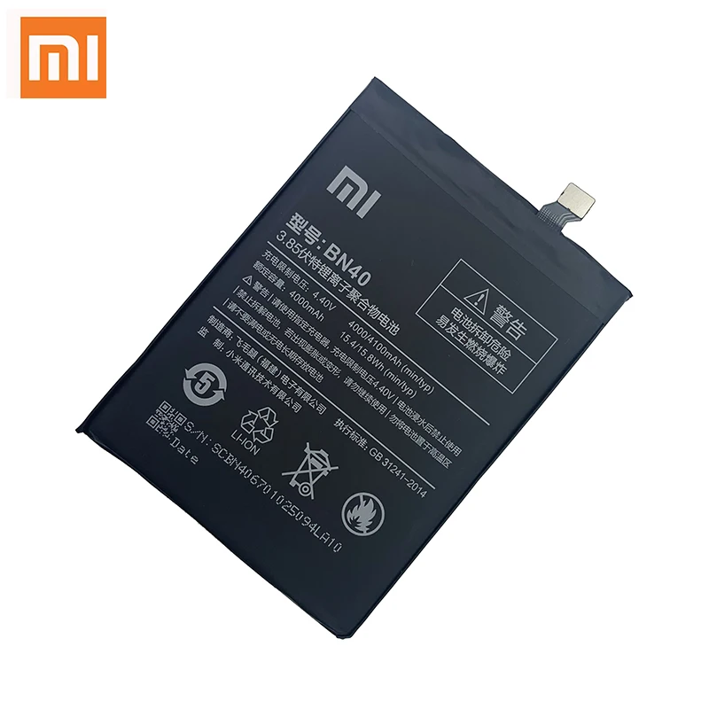 Xiao Mi Оригинальный аккумулятор для телефона BN40 Xiaomi Redmi 4 Pro Prime 3G RAM 32G ROM высокое