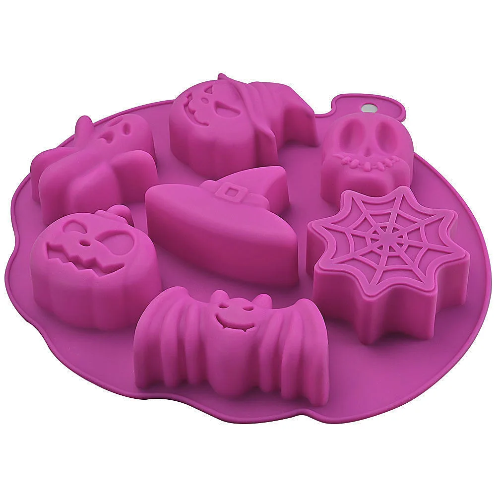 1 шт. 6 сеток тыква летучая мышь Череп Призрак форма силиконовая на Хеллоуин