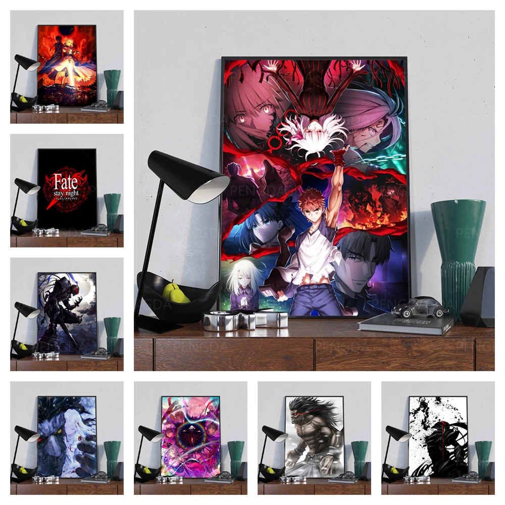 

HD Printed Fate Stay Night Canvas Painting Wall Art Anime Character Posters Home Decoration For Living Room Modular Pictures