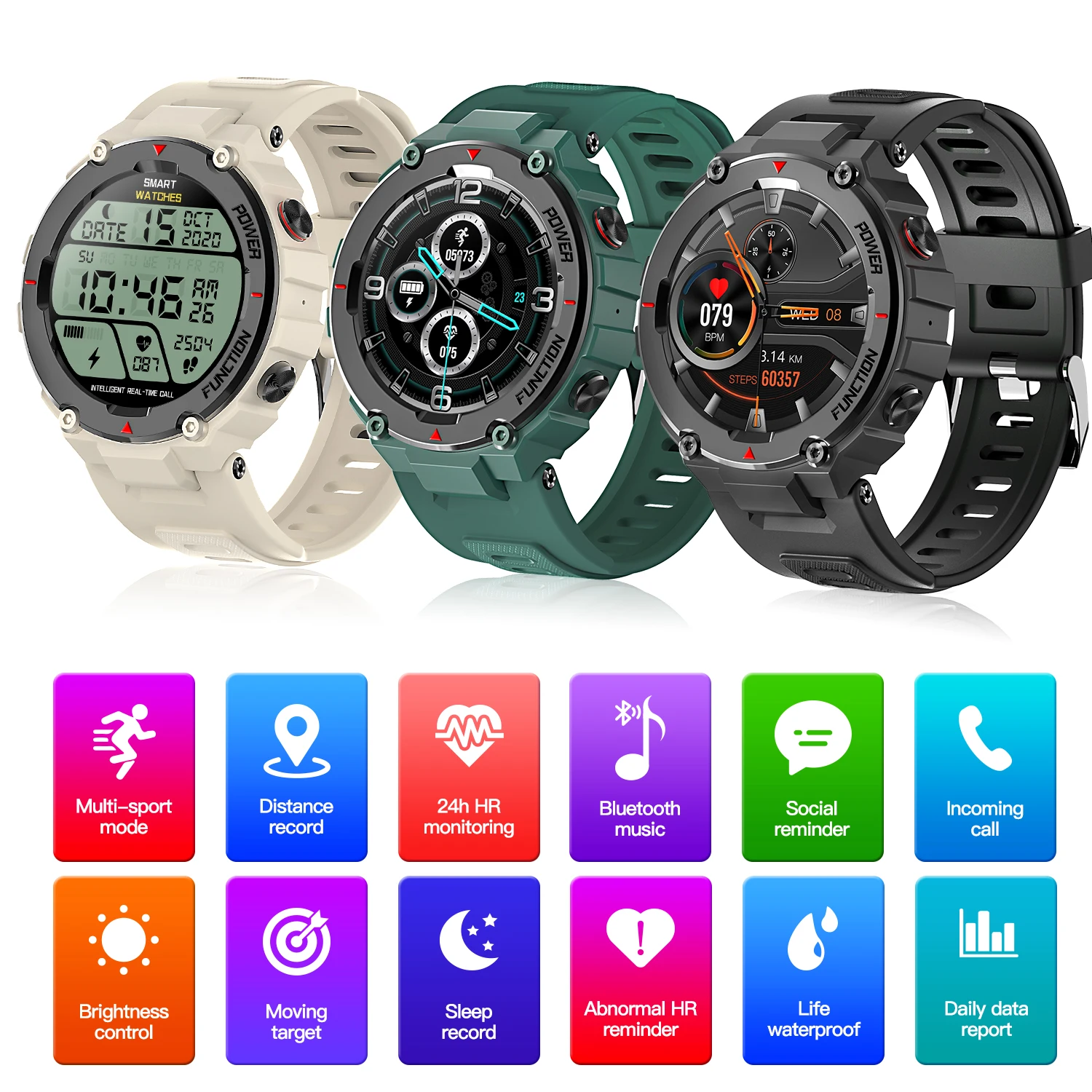 

F26 Smart Watch Men Bluetooth call Customized Dials Sport clock Smartwatch Full Touch Fitness Tracker Android ios