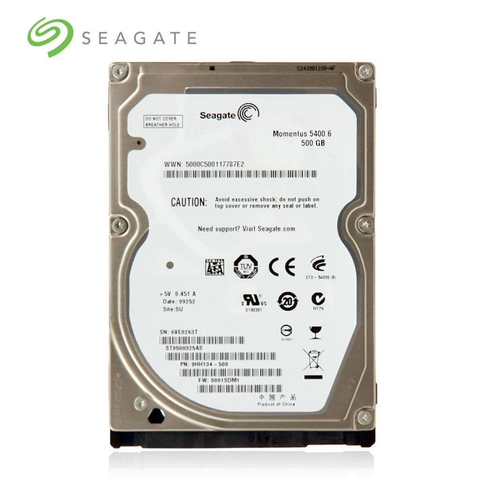 Внутренний жесткий диск Seagate для ноутбуков 2 5 &quot500 Гб SATA 3 ГБ/сек. 8 МБ 16 Мб 5400 об/мин|
