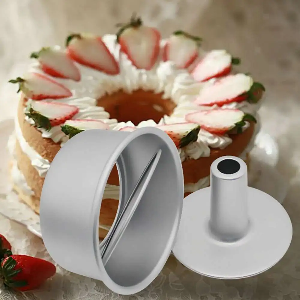 

8 Inch Round Chiffon Cake Mold , Food Cake Pan Reusable Removable Bottom Aluminum_alloy Cake Molds