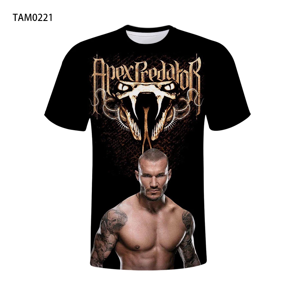 WWE 2021 летняя популярная мужская и женская футболка с 3D принтом уличная мода