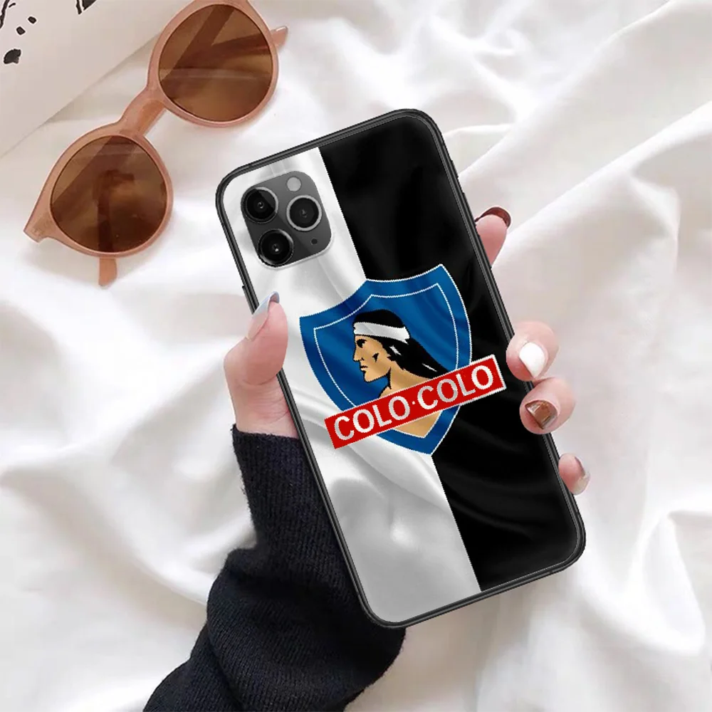 

Club Social y Deportivo Colo Colo Phone Case For Iphone 4 4s 5 5S SE 5C 6 6S 7 8 Plus X XS XR 11 12 Mini Pro Max 2020 black Back
