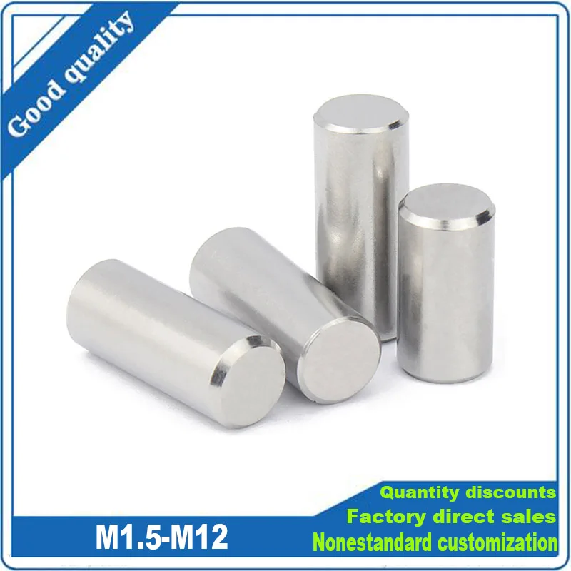 

M1.5 M2 M2.5 M3 M4 M5 M6 M8 M10 M12 304 Stainless Steel Solid Rod Bearing Parallel Cylindrical Positioning Roll Dowel Pin GB119