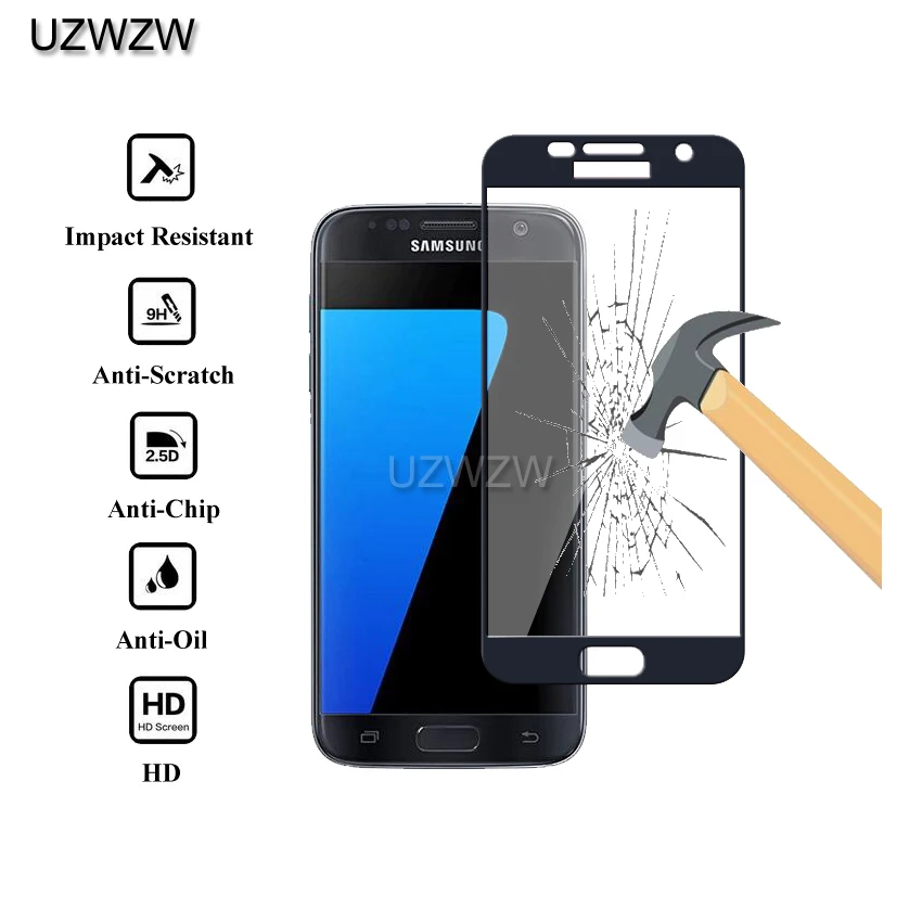 2 шт Для samsung S7 стекло полное покрытие закаленное стекло для samsung Galaxy S7 защита экрана защитное стекло