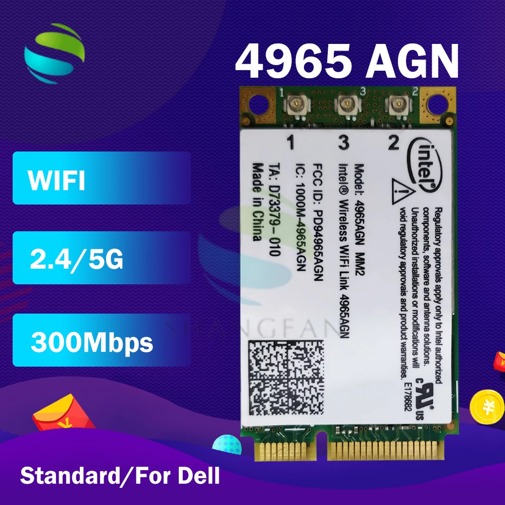 Для Intel dual band 4965AGN 4965AGNMMW Mini PCI e беспроводная карта для Dell Inspiron 1501 1520 1525 6400 1720 9400