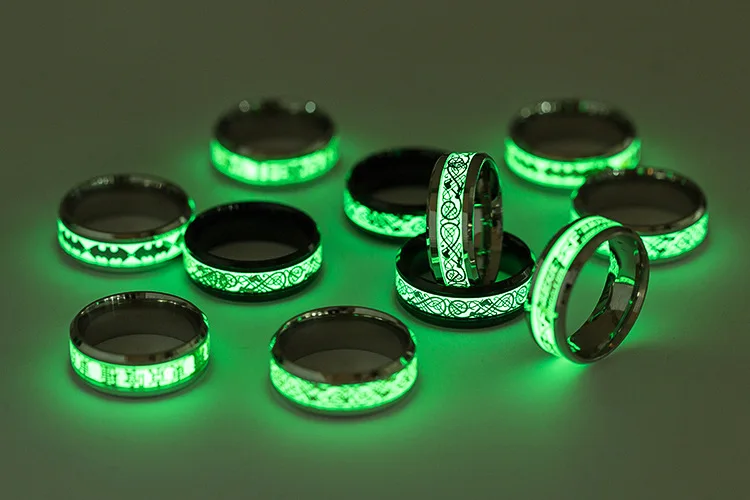 

Couple's Love Lettered Titanium Steel Ring Bar Night KTV Party Cool Luminous Luminescent Letters