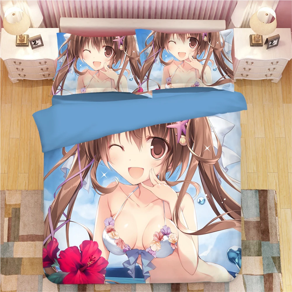 

Tokisaki Kurumi Bedding Set Cartoon Anime Duvet Covers Pillowcases 3D Printed Comforter Bedding Sets Bed Linen Bedclothes 04