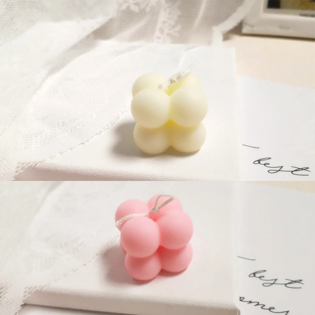 Свеча из соевого воска милая маленькая кубическая Геометрическая свеча воск