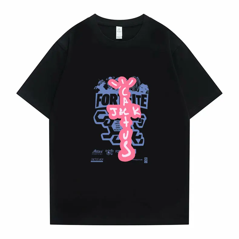 

Travis Scott Cactus Jack T-shirt Fashion Men Women T Shirts Harajuku ASTROWORLD Tee Short Sleeve Mens Fashion Hip Hop Streetwear