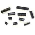 5 шт. KI черно-золотистый 1234568 позиционный переключатель DIP, два ряда шага 2,54 мм, переключатели слайдов, переключатель циферблата