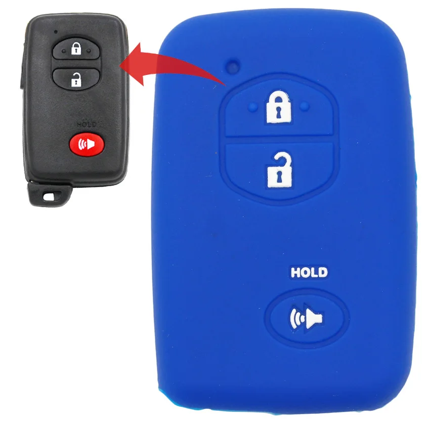 MICOCHE мягкий и моющийся 4 кнопки силиконовый чехол для ключей от машины Toyota Для Avalon