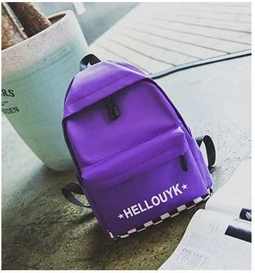 02 Purple Тренд продаж рюкзак для женщин и мужчин унисекс решетка Шахматная Подростковая опрятная школьная сумка пара наплечный Рюкзак Дорожная Сумка - Цвет: 02 Purple