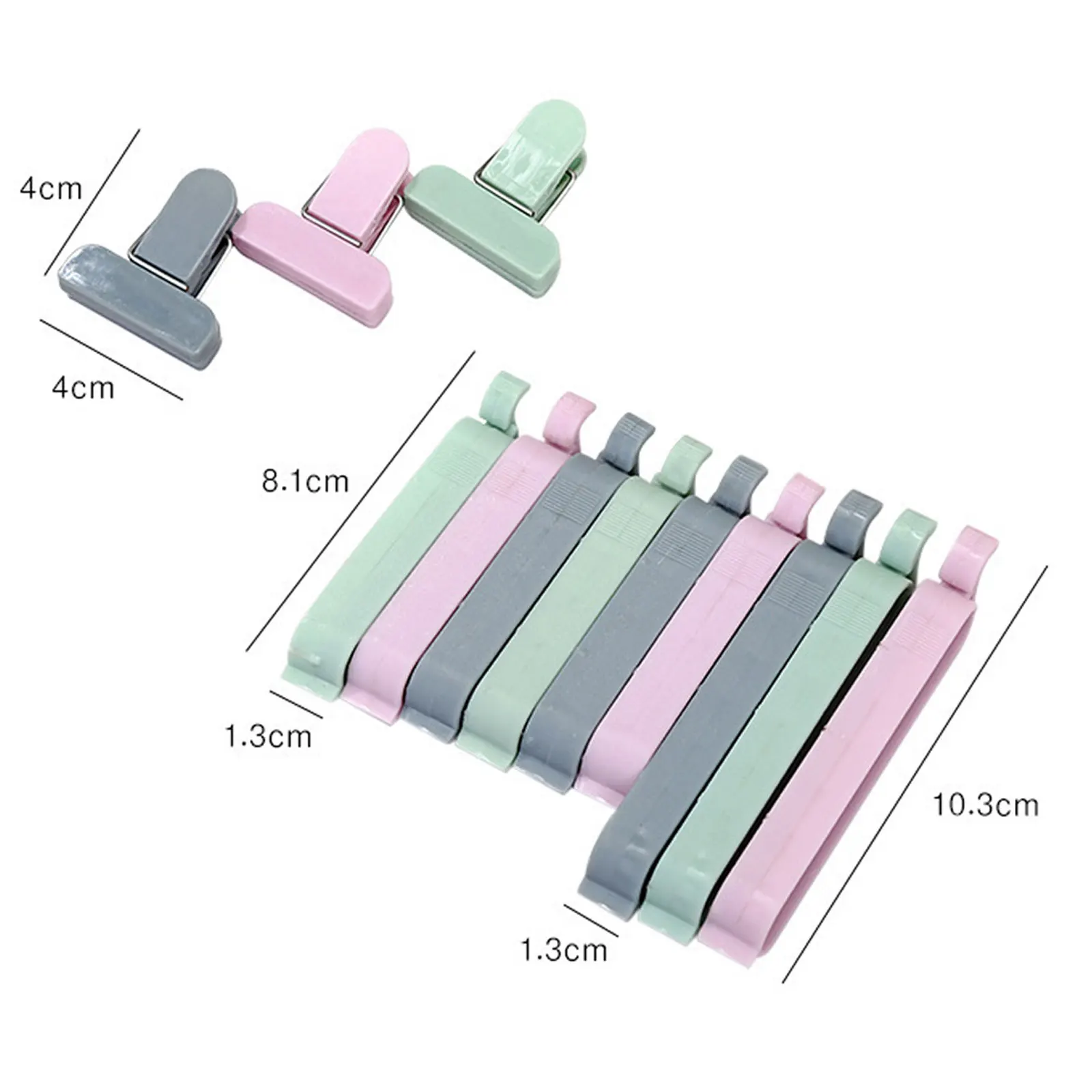 

12Pcs/set Food Bag Clips Storage Bag Sealer Kitchen accessories Househould snack Vacuum Sealer Clamp Food Clips 3 Sizes
